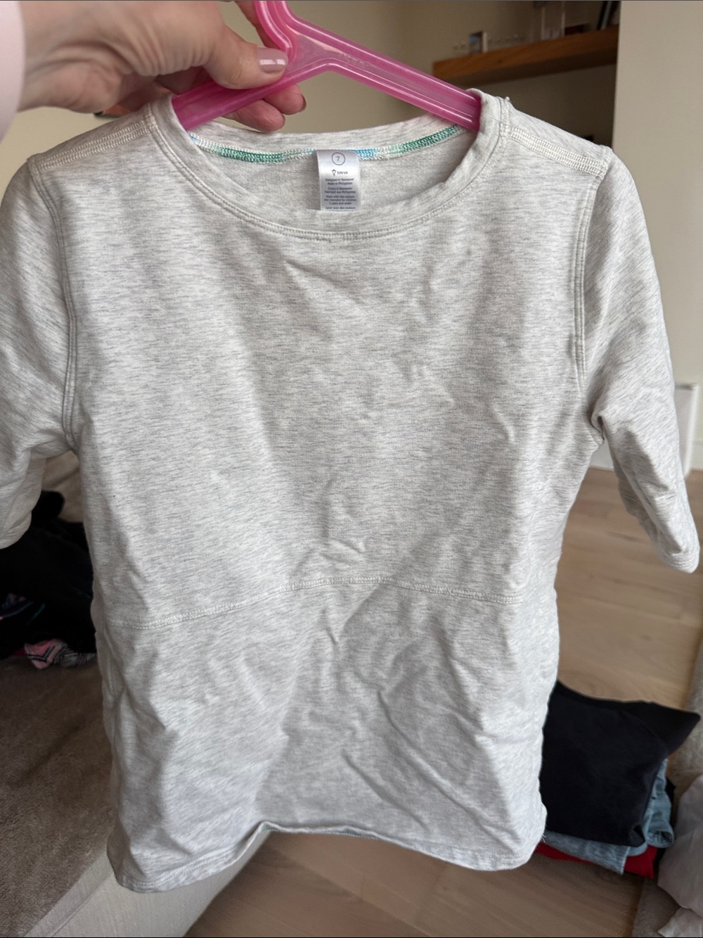 Basic Kids Short Sleeve Tee in Light Heather Gray